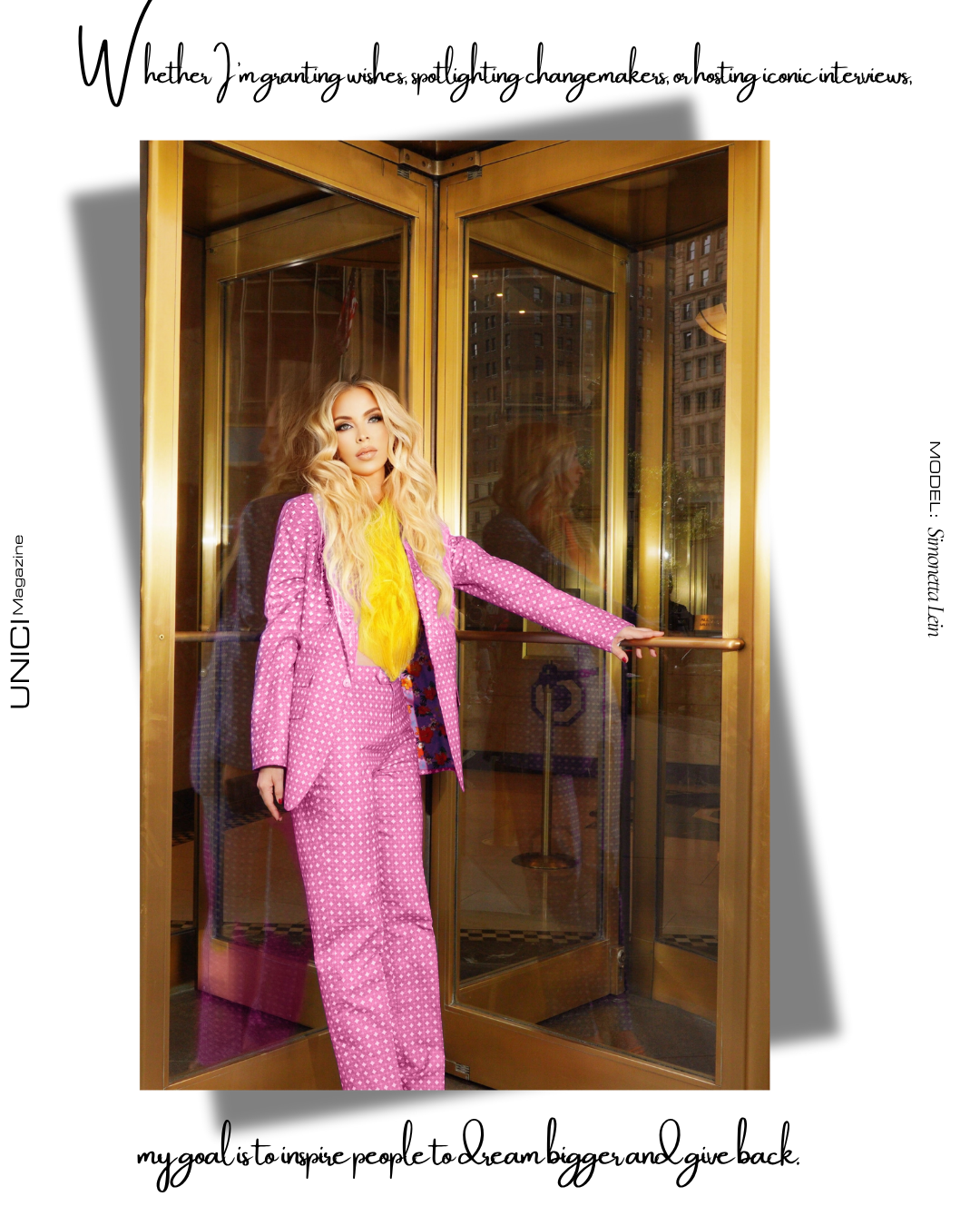 COVER MODEL: SIMONETTA LEIN