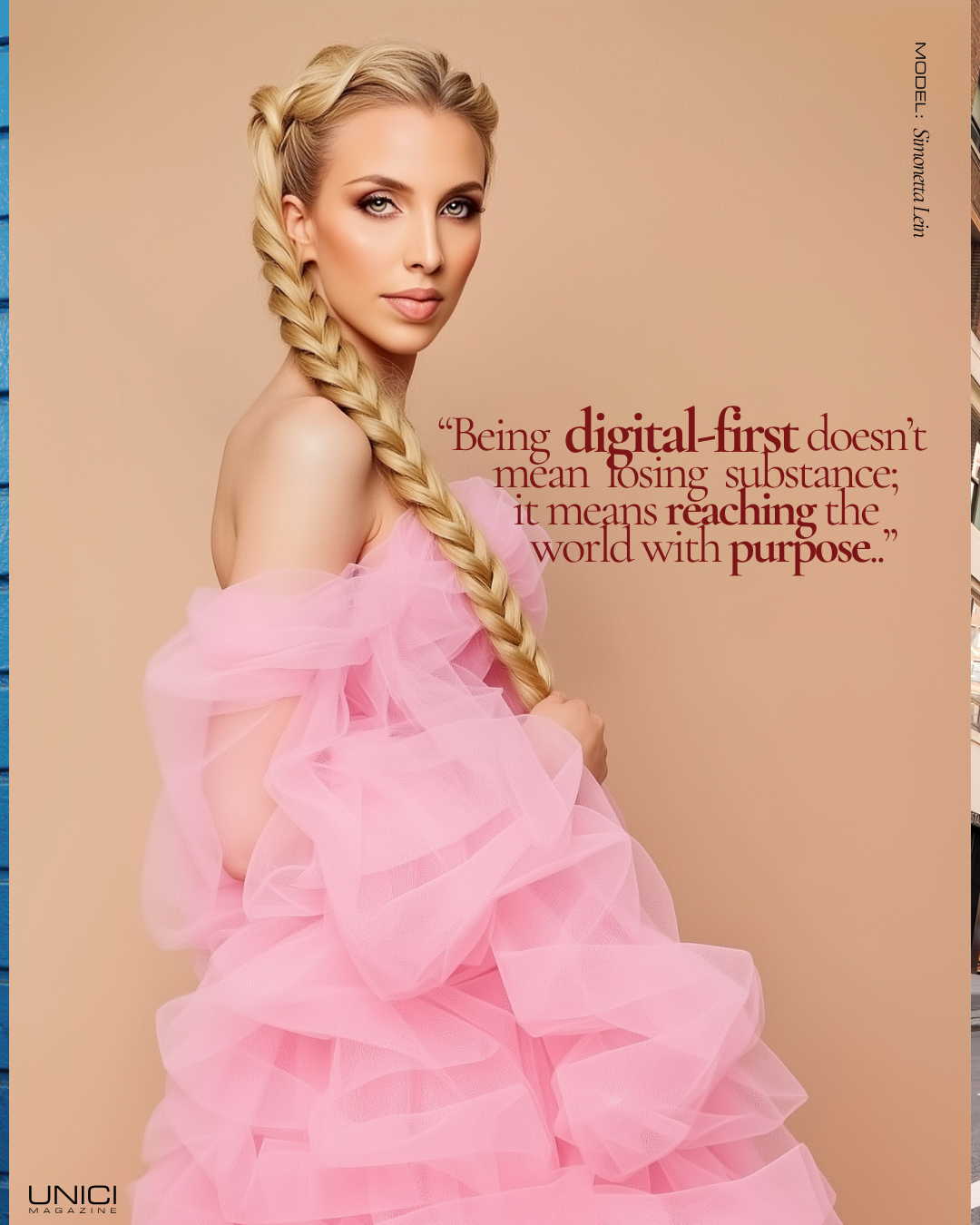 COVER MODEL: SIMONETTA LEIN